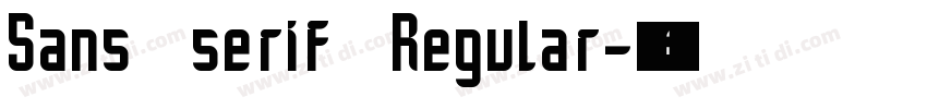 Sans serif Regular字体转换